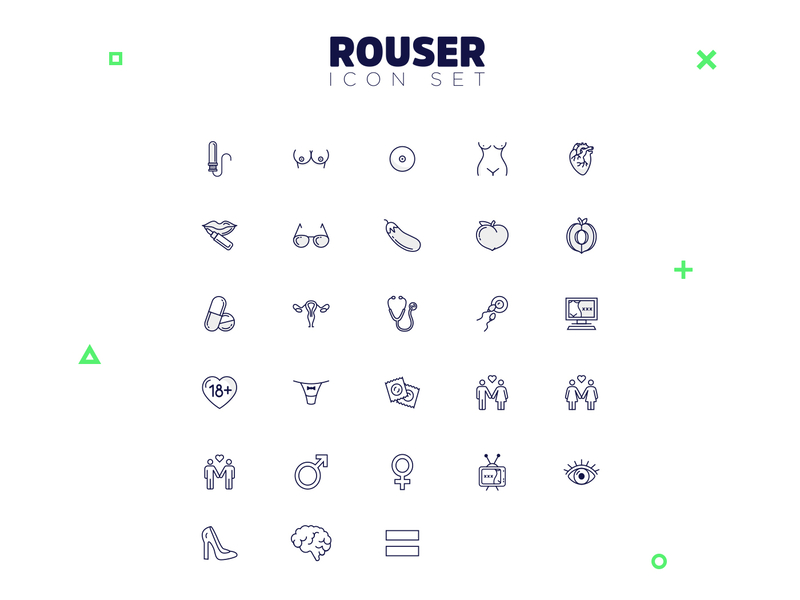 Rouser Icon Set education female iconography icons innuendo male outlines rouser sex sex education symbols