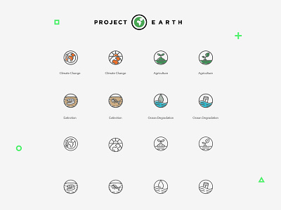 Project Earth Icons Set