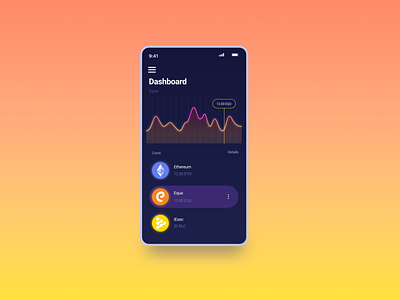 Crypto bitcoin blue crypto cryptocurrency dashboard ebinanto simpleui useabledesigns uxchallenge