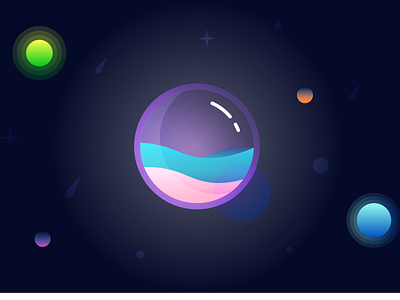 泡泡星星 bubble planet