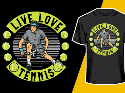 Live Love Tennis Graphic adobe illustrator adobe photoshop artwork artworks design design art t shirt t shirt design t shirt illustration tshirt tshirt design typography