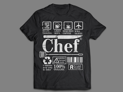 Chef T-shirt Design chef t shirt colthing t shirt t shirt design t shirt illustration typography