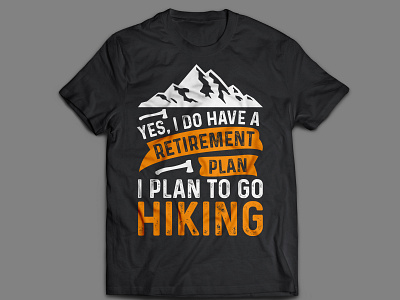 Hiking T-shirt Design adobe illustrator adobe photoshop adventure hiking hiking t shirt design illustration logo design logo design concept mountain t shirt design typography ui