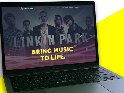 Linkin Park website design concept adobe photoshop design graphicdesign landing page linkin park music band ui design ux design uxdesign website design