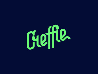 Creffie branding design flat identity lettering logo minimal type typography vector
