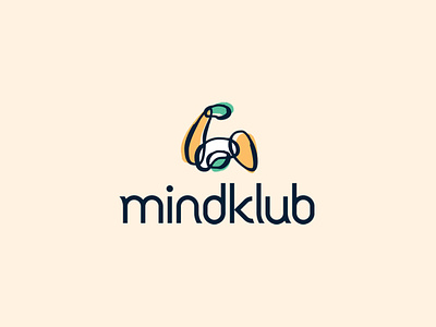 mindklub branding design flat identity lettering logo minimal type typography vector