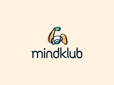 mindklub branding design flat identity lettering logo minimal type typography vector