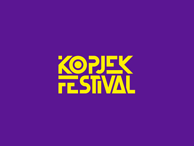 Kopjek Festival branding design flat identity illustration lettering logo minimal type typography vector