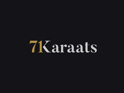 71 Karaats branding design flat icon identity illustration lettering logo minimal monogram type typography vector