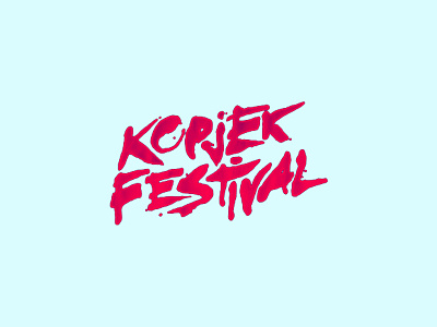 Kopjek Festival Ii branding brush brush font design festival flat freehand identity illustration ink ink pen lettering logo minimal paint brush poster type typography vector