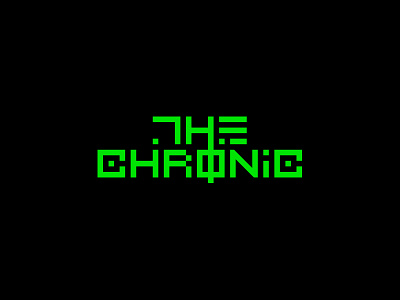 The Chronic album black branding clean design flat green icon identity lettering logo minimal monogram music symbol type typography vector
