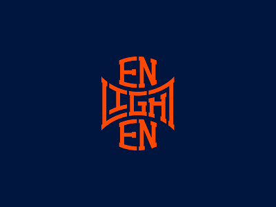 Enlighten brand branding design flat icon identity illustration lettering logo minimal mobile monogram orange simple sport type typography vector web website