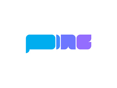Ping Chat app blue brand branding chat design flat icon identity illustration lettering logo minimal monogram type typographic typography vector