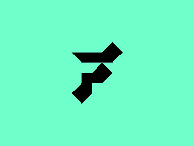 F Symbol brand branding design experiment flat green icon identity illustration lettering logo minimal monogram type typography vector