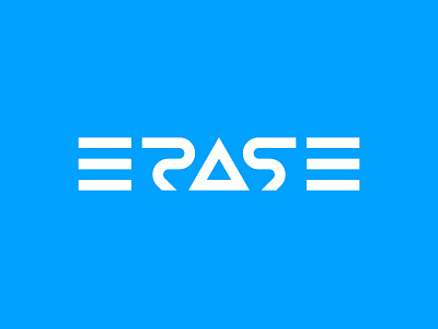 ERASE brand branding clean design flat grid icon identity letter lettering logo logotype mark minimal monogram rebranding symbol type typography vector