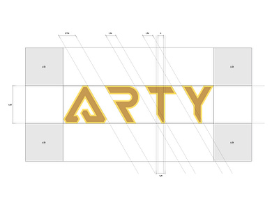 ARTY LOGO GRID brand branding clean design dj flat grid icon identity letter lettering logo logotype mark minimal monogram symbol type typography vector
