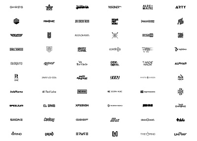 Black & White collection brand branding clean design flat grid icon identity letter lettering logo logotype mark minimal monogram rebranding symbol type typography vector