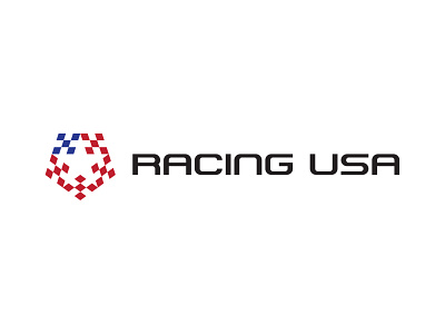 RACING USA brand branding clean design flat grid icon identity letter lettering logo logotype mark minimal monogram rebranding symbol type typography vector