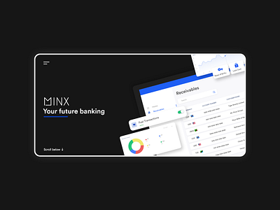 MINX Banking branding illustration ui web webdesign website design