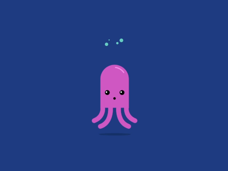 Octopus Floating adobexd after effects aftereffects animated gif animation animation after effects character character animation design illustration