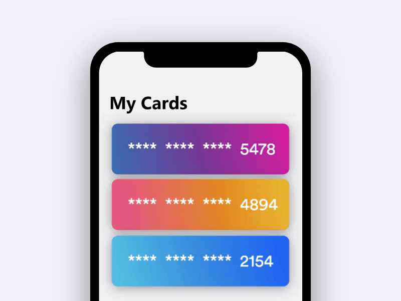 Card Wallet Animation adobexd aftereffects animated gif animation illustration