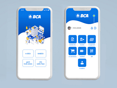 Re-Design BCA Mobile Banking (Unofficial) app bank banking app branding design minimal ui ux