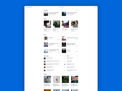 Bluecity: Google Podcasts desktop design concept