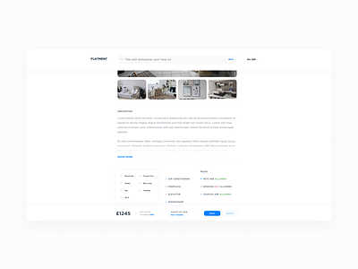 Accommodation Search Website - Daily Challenge #10 clean daily dailyui dailyuichallenge design grid identity minimal ui ux web website