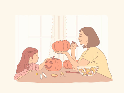 Pumpkin day design flat helloween illustration minimal vector