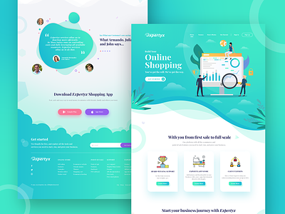 Concept Landing page for Expertyx branding colortrend concept design design design trend 2019 dribbble best shot experience gradient interaction design interface landing landing page landing page concept minimal onlineshopping typography ui ui web design ux web web webdesign