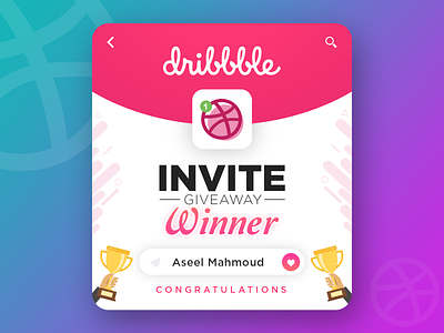 Dribbble Invite Winner designer dribbble dribbble invite giveway invite giveaway trending winner