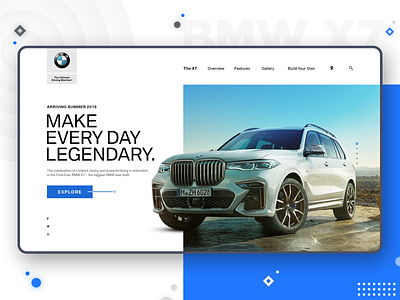The All-New BMW X7 Landing page Web UI 2019trend bmw bmw landing page bmwx7 branding design trend 2019 dribbble best shot experience inspiration interaction design landing page landing page concept landing page design ui ui web design uidesign uiux ux webdesign x7