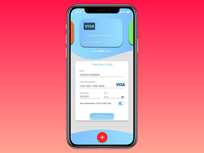 Credit Card Checkout UI app design flat typography ui ui ux design