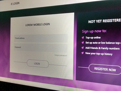 Login Page clean flat ios7 login new template trendy website