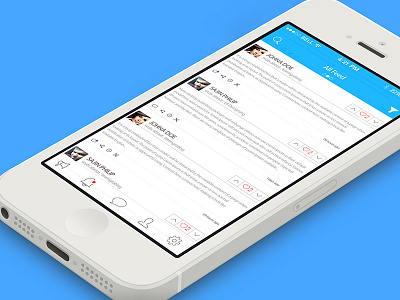 Clean New Feed Screen app clean flat ios7 iphone modern ui