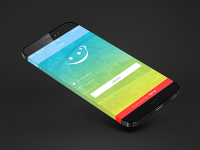 Login page for a New iPhone App app clean ios7 iphone login smiley ui