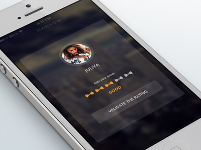 Rating Screen app clean ios7 ios8 iphone profile rating star ui