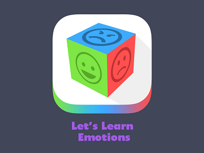 Lets Learn Emotions :D app clean flat icon iphone iphone6 kids modern plus smiley ui