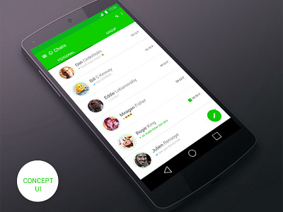 Whatsapp Material Design android app design flat material message messenger nexus ui whatsapp