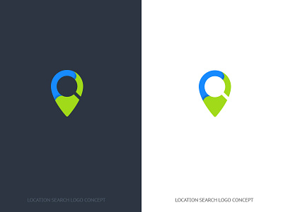 Location Search Logo Concept blue clean concept green location logo search simple ui