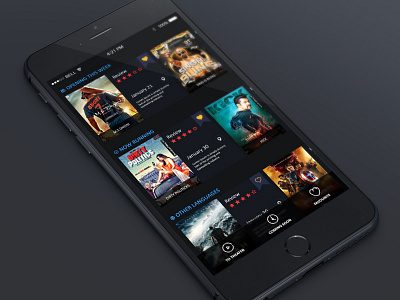 Movie App Concept android app black clean concept dark iphone movie new ui