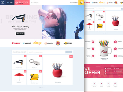 Online Store website Re-Design clean design neat new product shopping trendy ui ux web website