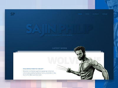 Portfolio Concept Work blue clean concept movie new portfolio website