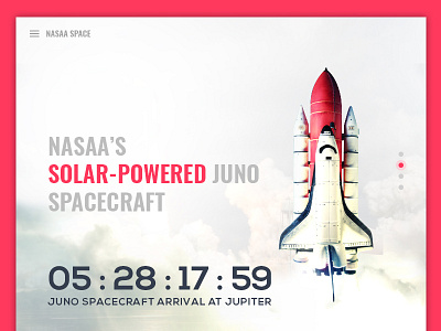 Spacecraft Countdown Concept concept countdown earth new red scroll space ui ux website