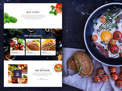 Delicious chicken dark design food hotel menu restaurant site web