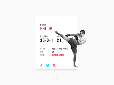 Profile Social Share boxer boxing design pop up profile red share social user