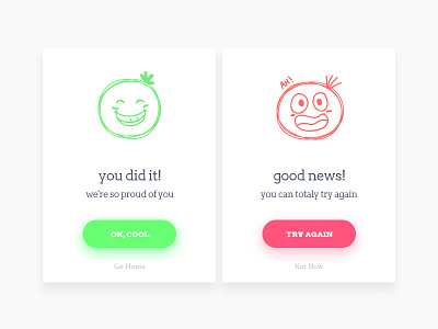 Success Error Message by Sajin Philip on Dribbble