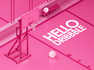 Hello Dribbble 3d cinema4d design graphic design graphics illustration motion graphics