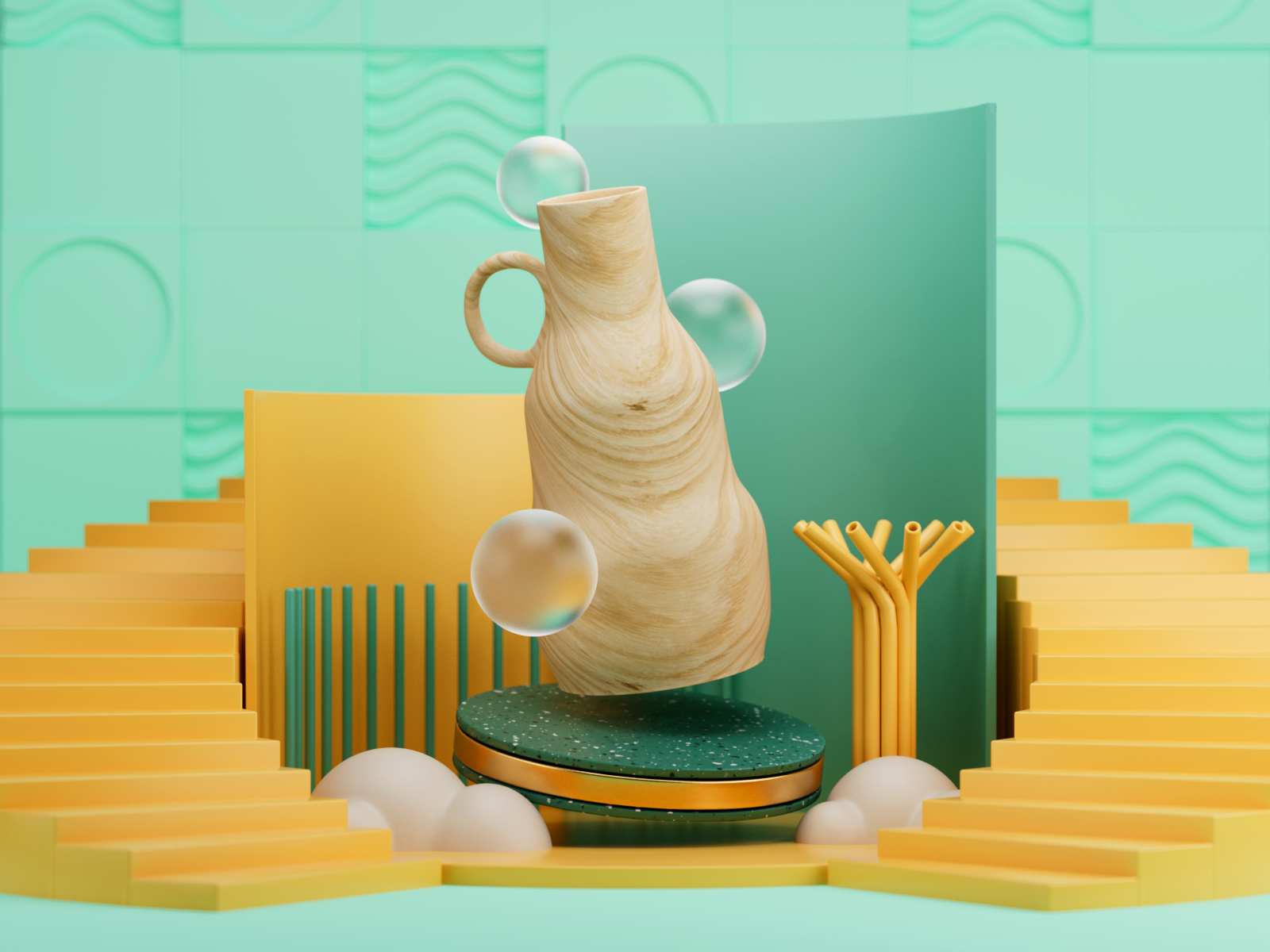 Wooden Jug by Ramin Gorji on Dribbble