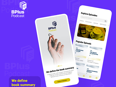Bplus Podcast Mobile App Design